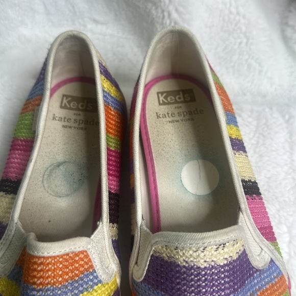Kate Spade & Keds Multicolor Striped Slip-On Shoes Size 10 - Picture 4 of 5